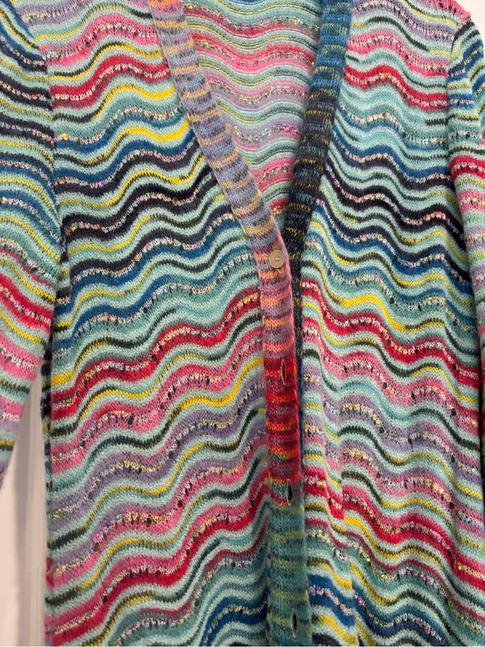 Missoni Multicolor Wave Knit Long Cardigan-NEW - Picture 3 of 6